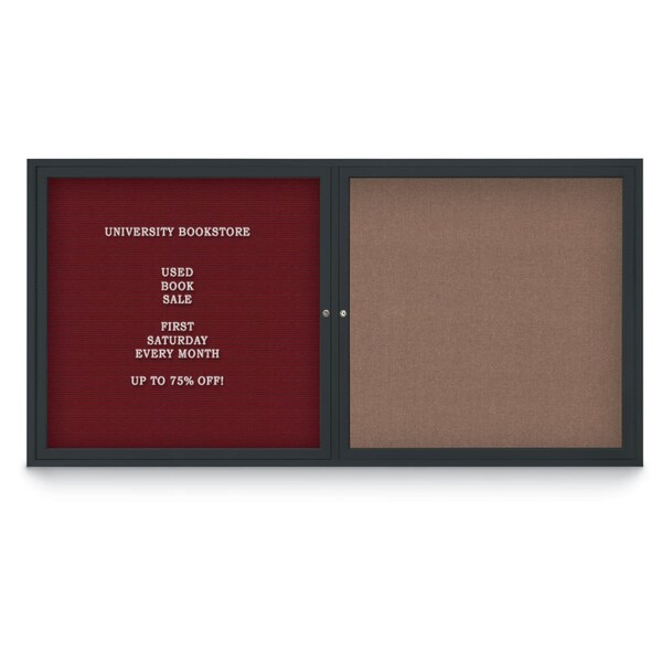 Corkboard, 24"x36", Buff/Black